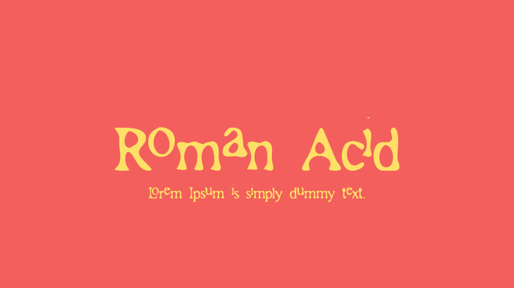 Roman Acid Font
