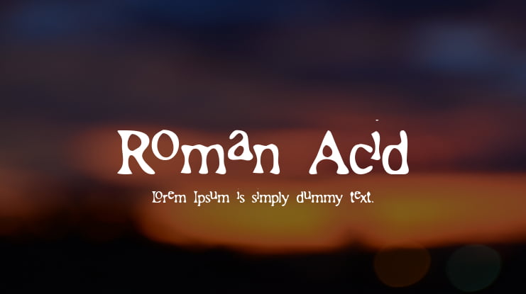 Roman Acid Font