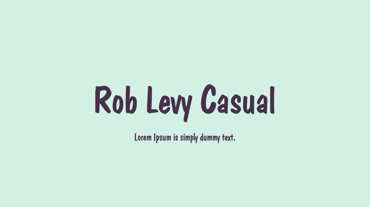 Rob Levy Casual Font