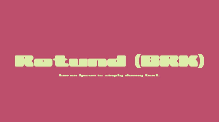 Rotund (BRK) Font