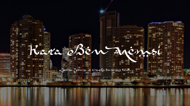 Kara Ben Nemsi Font