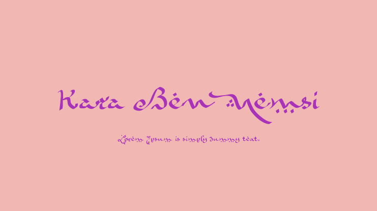 Kara Ben Nemsi Font