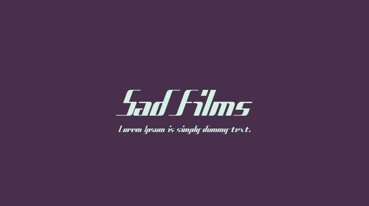 Sad Films Font