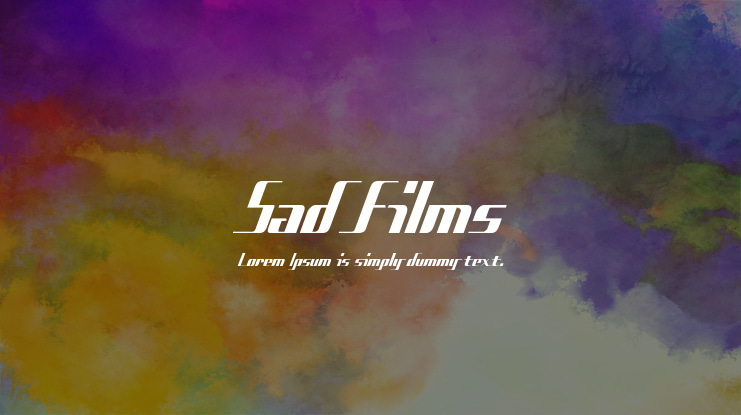 Sad Films Font