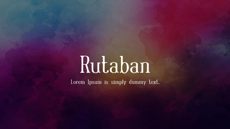 Rutaban Font