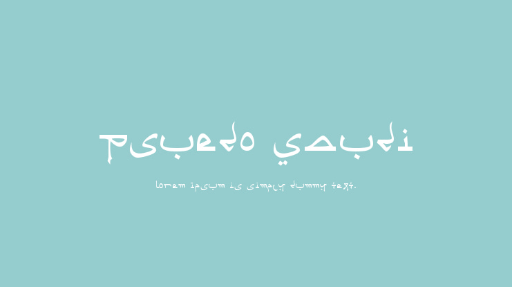 Psuedo Saudi Font