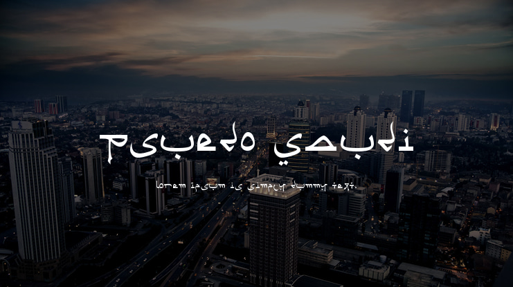 Psuedo Saudi Font