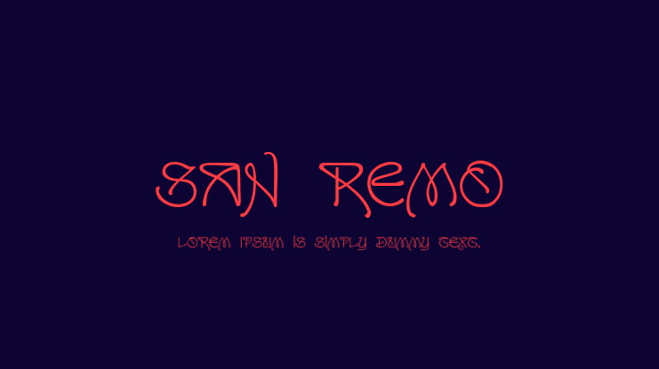 San Remo Font