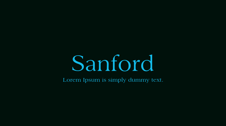 Sanford Font