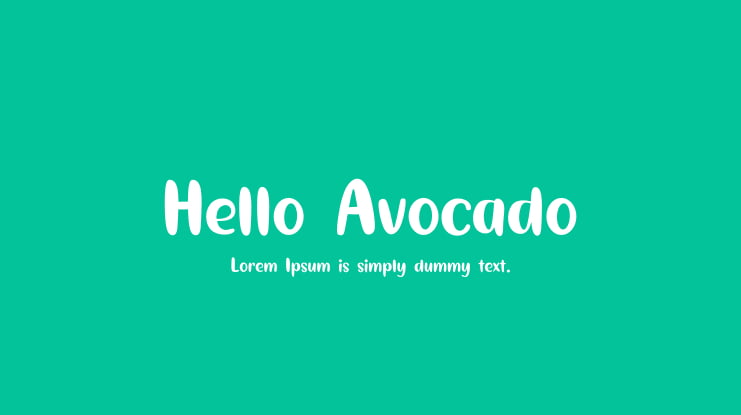 Hello Avocado Font