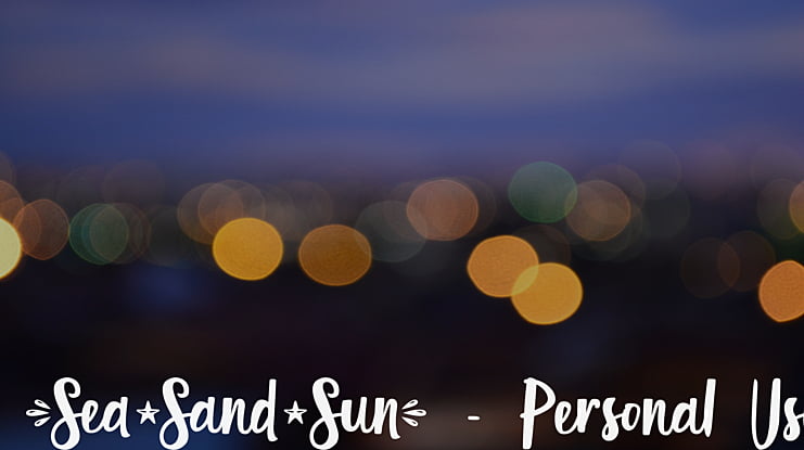 Sea Sand Sun - Personal Use Font