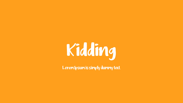 Kidding Font