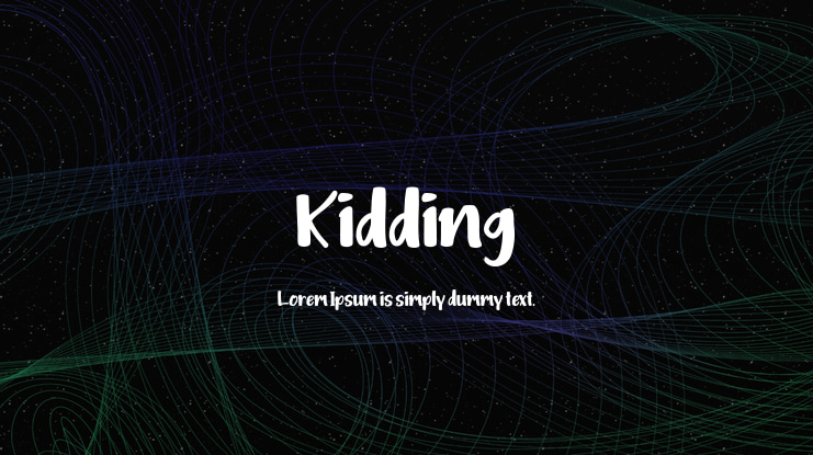 Kidding Font
