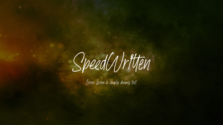 SpeedWritten Font Family