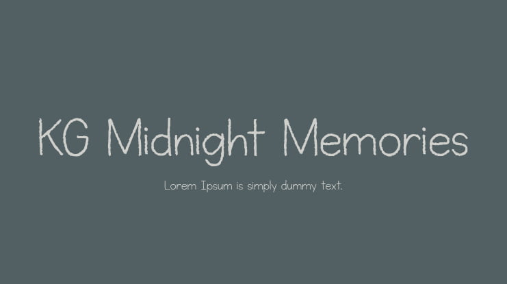 KG Midnight Memories Font