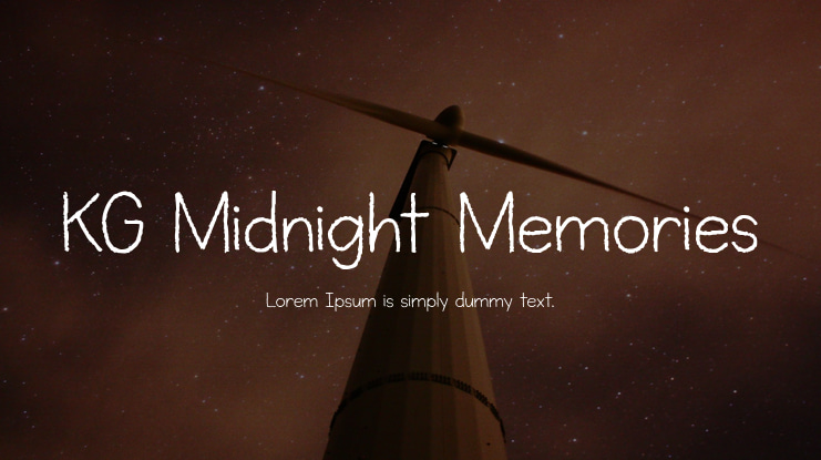 KG Midnight Memories Font