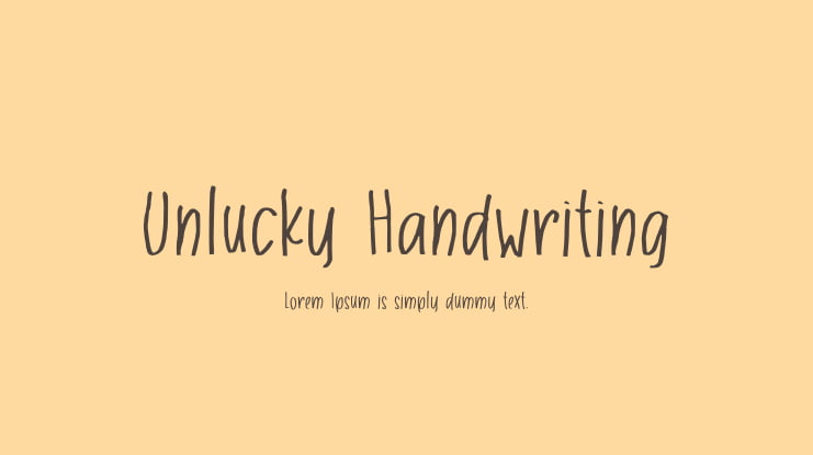 Unlucky Handwriting Font