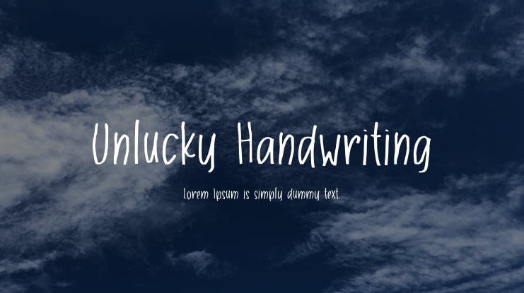 Unlucky Handwriting Font