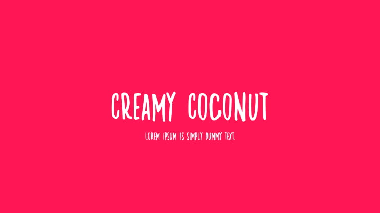 Creamy Coconut Font
