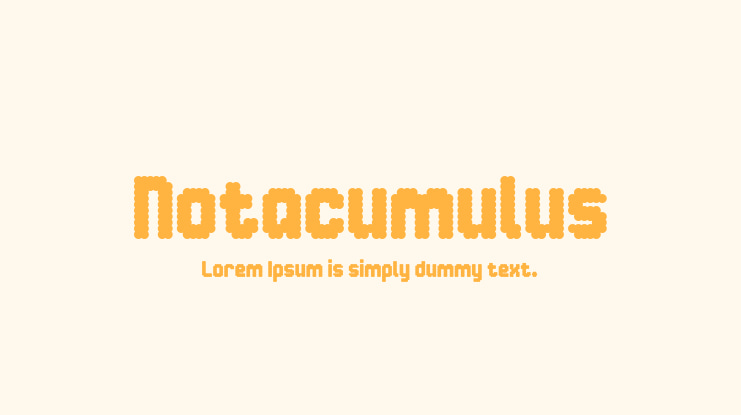 Notacumulus Font