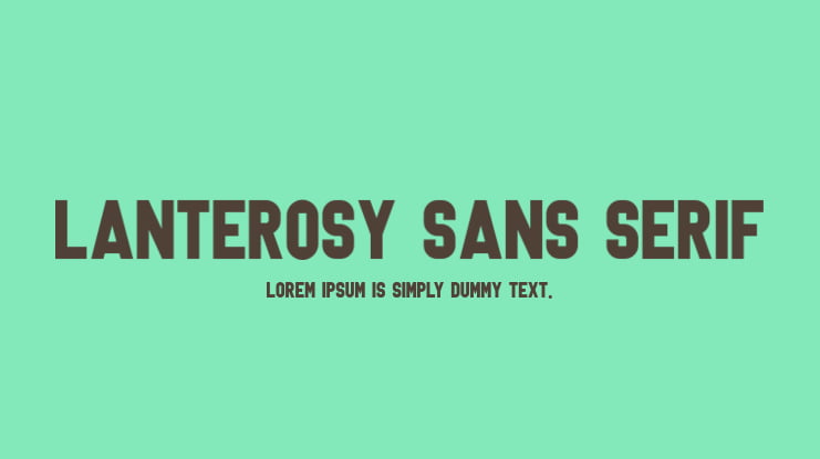Lanterosy Sans Serif Font