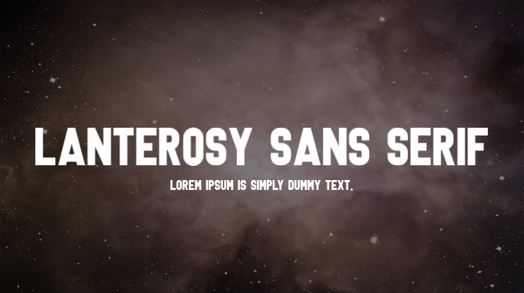 Lanterosy Sans Serif Font