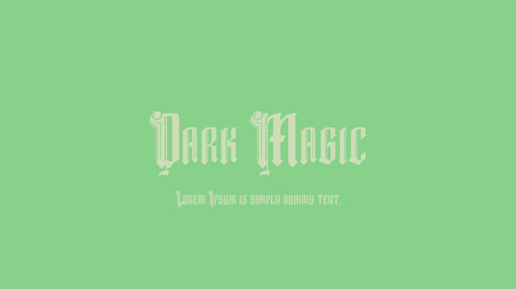 Dark Magic Font