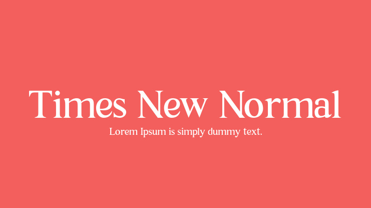 Times New Normal Font