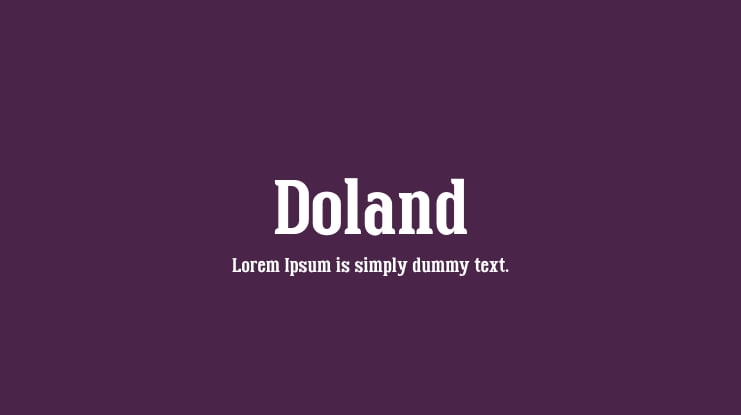Doland Font Family