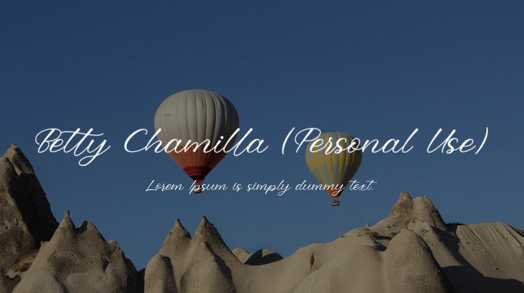 Betty Chamilla (Personal Use) Font