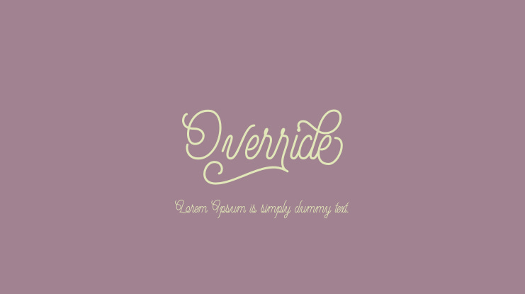 Override Font