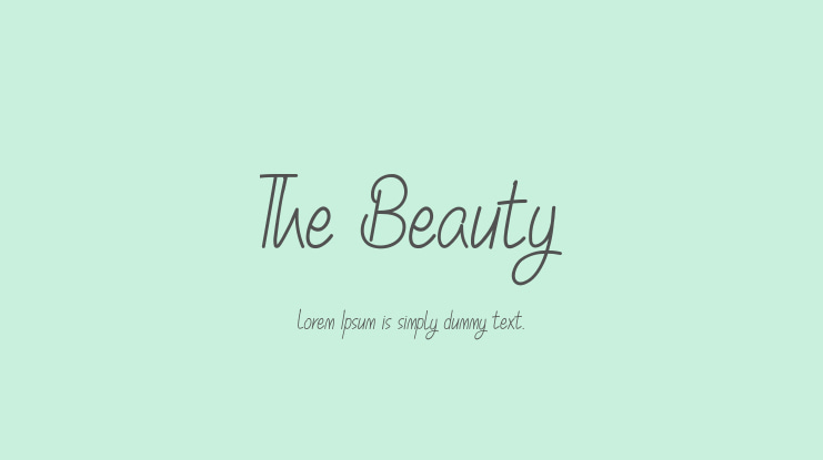The Beauty Font