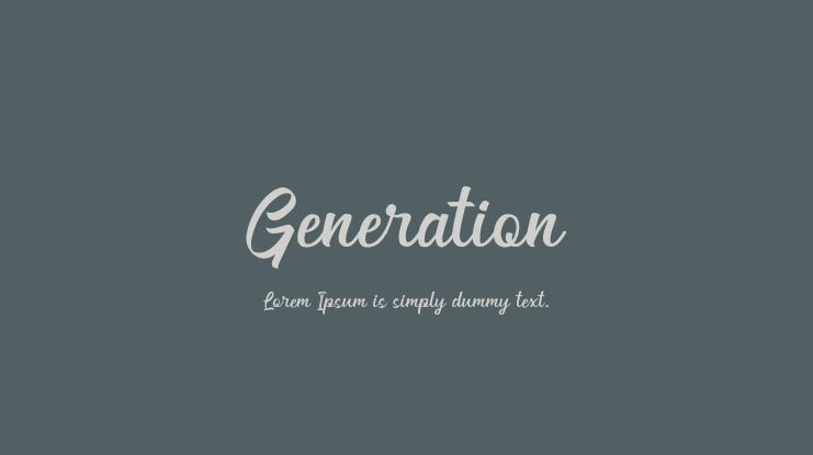 Generation Font