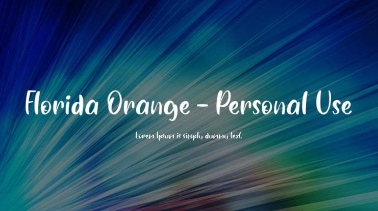 Florida Orange - Personal Use Font
