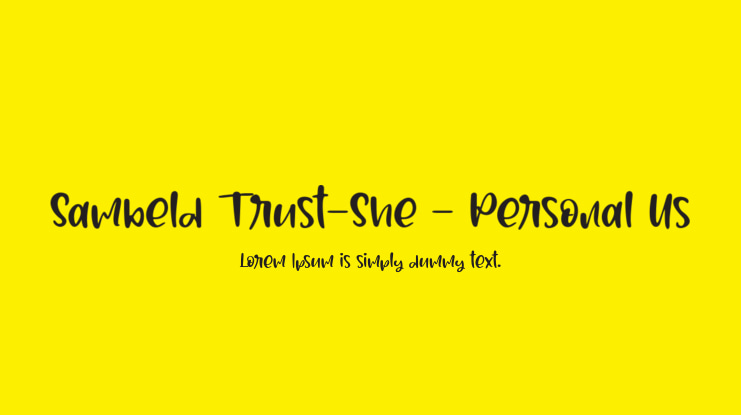 Sambeld Trust-She - Personal Us Font