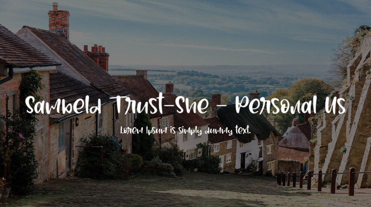 Sambeld Trust-She - Personal Us Font