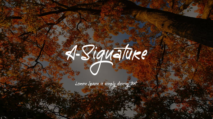 A-Signature Font