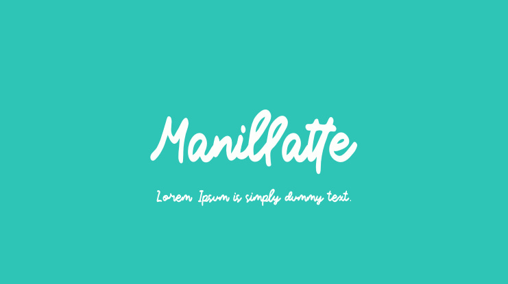 Manillatte Font