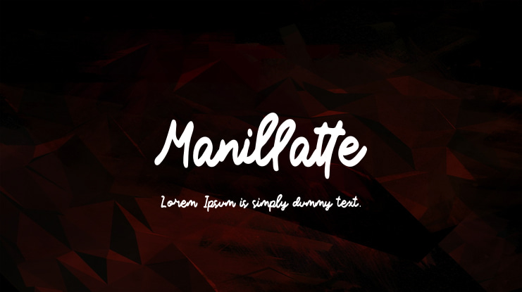 Manillatte Font