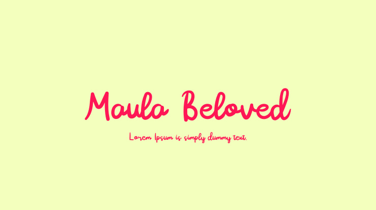 Maula Beloved Font