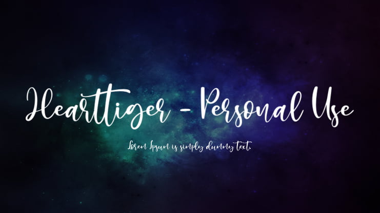 Hearttiger - Personal Use Font