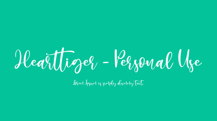 Hearttiger - Personal Use Font