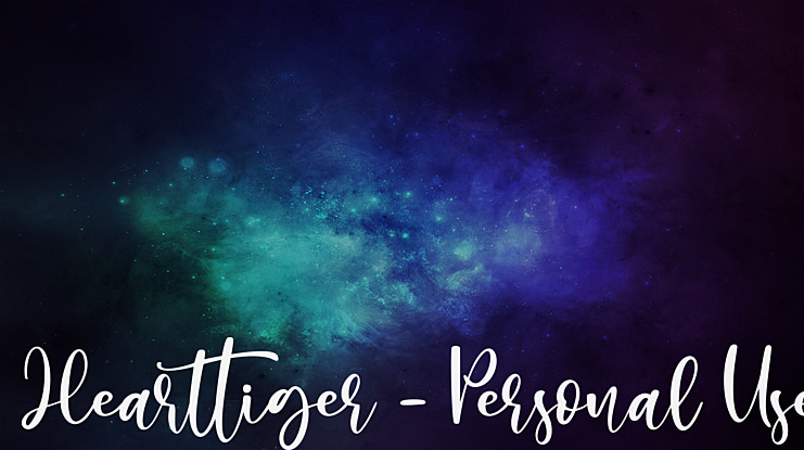 Hearttiger - Personal Use Font