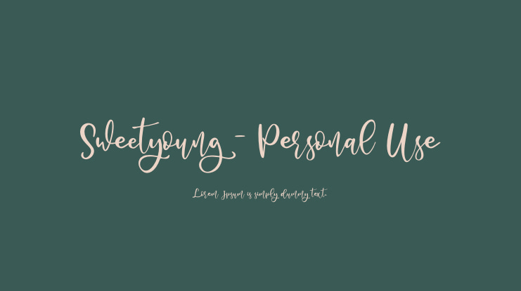 Sweetyoung - Personal Use Font