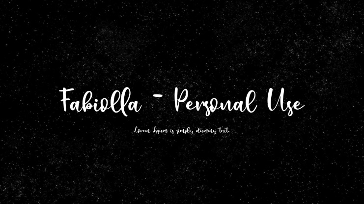 Fabiolla - Personal Use Font