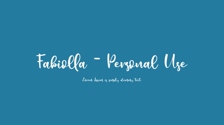Fabiolla - Personal Use Font