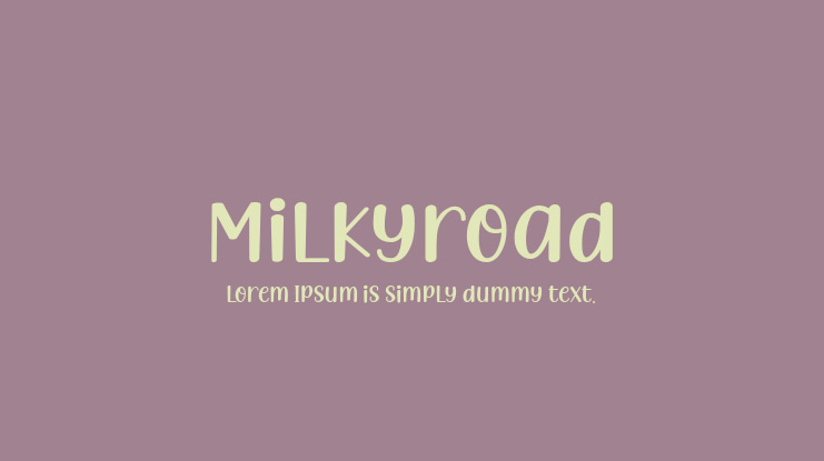 Milkyroad Font