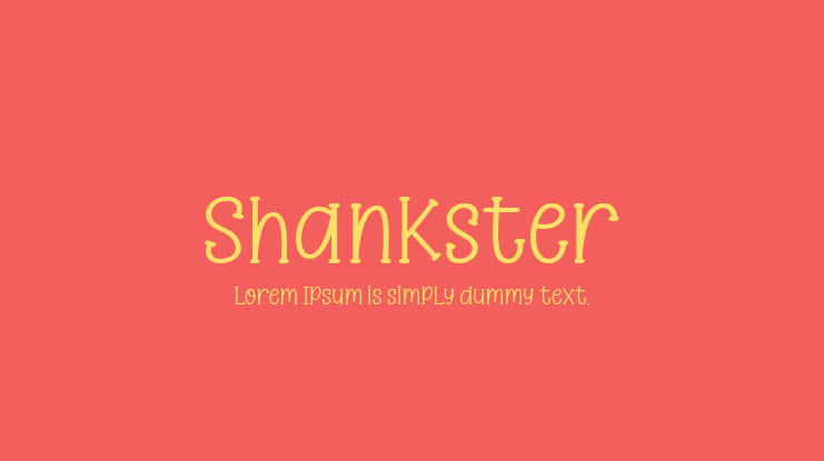 Shankster Font