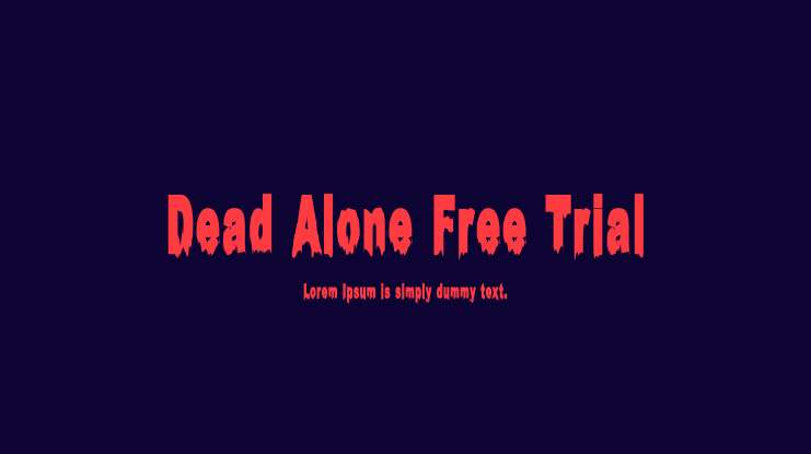 Dead Alone Free Trial Font