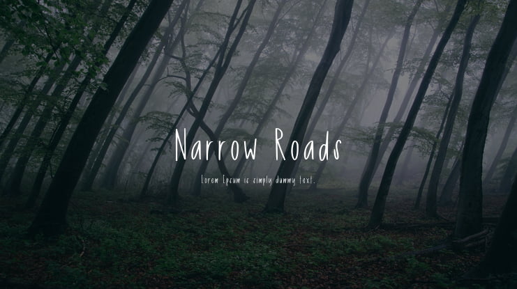 Narrow Roads Font